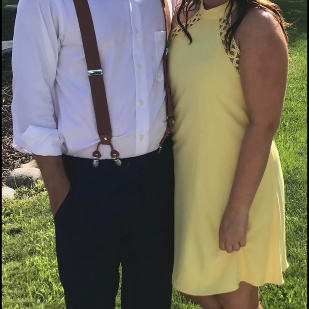 Yellow halter dress
